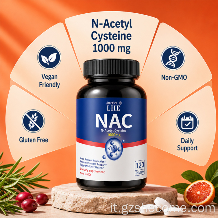 NAC Compresse Supporto respiratorio epatico antiossidante
